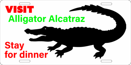 Alligator Alcatraz License Plate